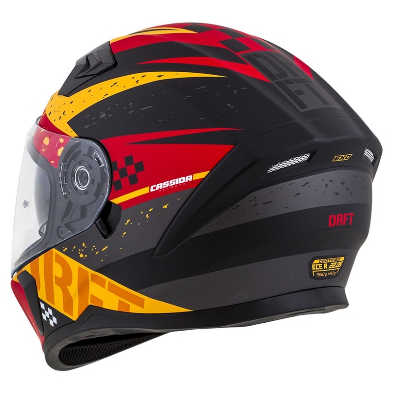 Integral motociklininko šalmas Cassida Integral 3.0 DRFT oranžinis-fluo raudonas