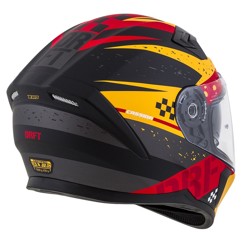 Integral motociklininko šalmas Cassida Integral 3.0 DRFT oranžinis-fluo raudonas