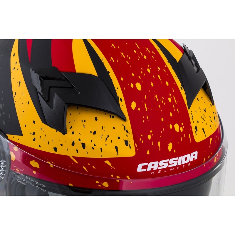Integral motociklininko šalmas Cassida Integral 3.0 DRFT oranžinis-fluo raudonas