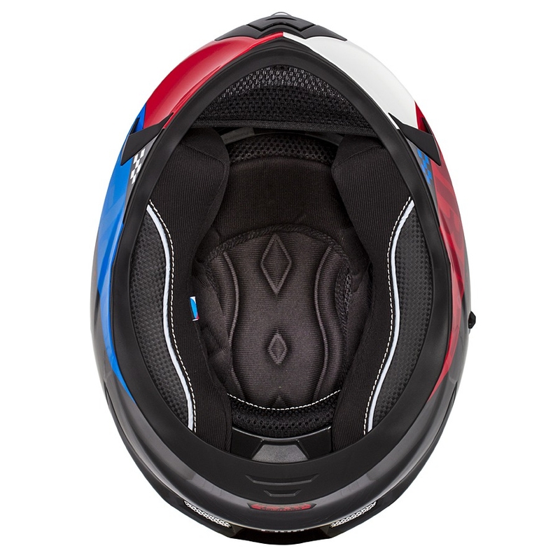 "Integral" motociklininko šalmas "Cassida Integral 3.0 DRFT" raudonai perlamutrinis mėlynas