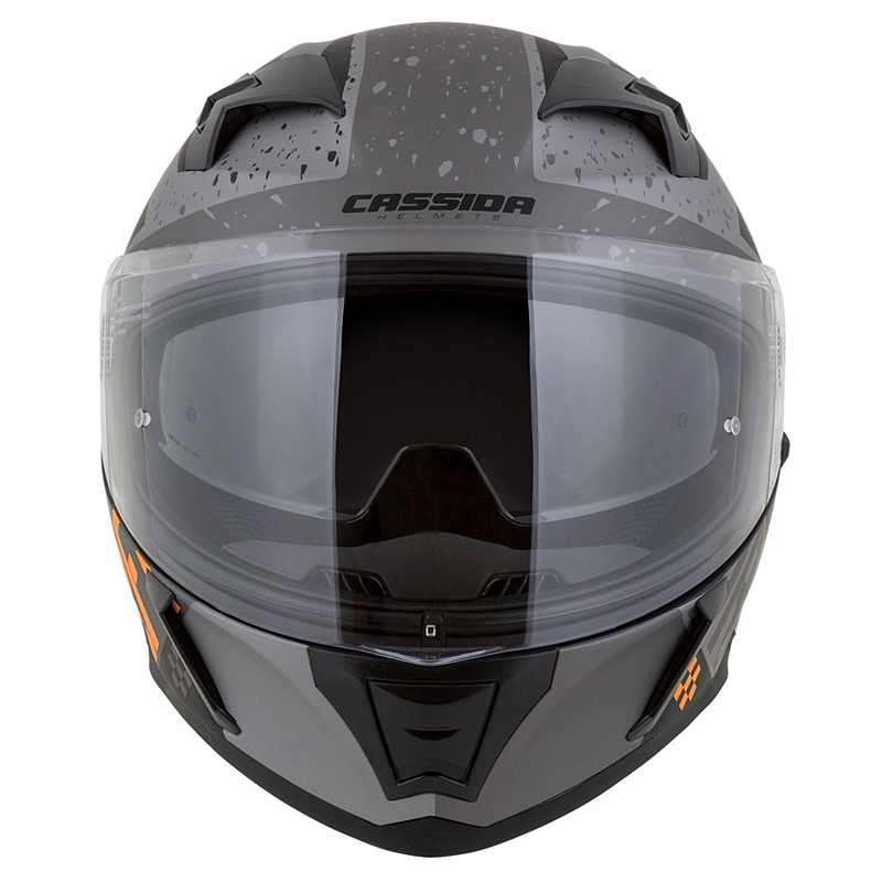 "Integral" motociklininko šalmas Cassida Integral 3.0 DRFT matinis pilkai-juodai-oranžinis