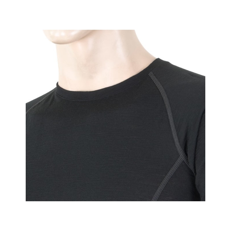 Pánské funkční triko Sensor Merino Active černé - krátký rukáv výprodej