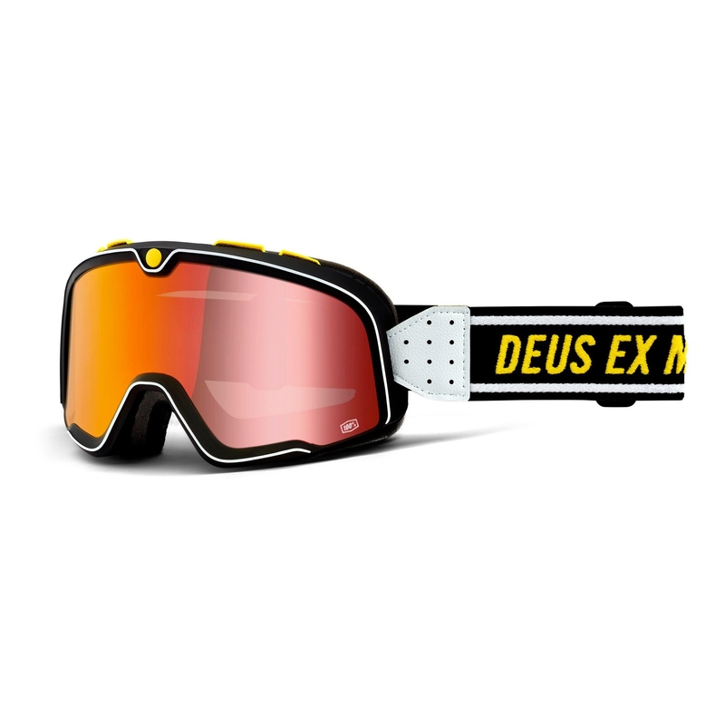 Brýle 100% BARSTOW Deus černo-bílé (červené zrcadlové plexi)