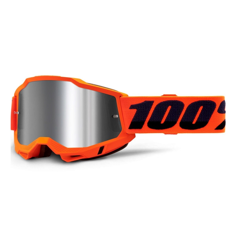 Motokrosové brýle 100% ACCURI 2 oranžové (stříbrné zrcadlové plexi)