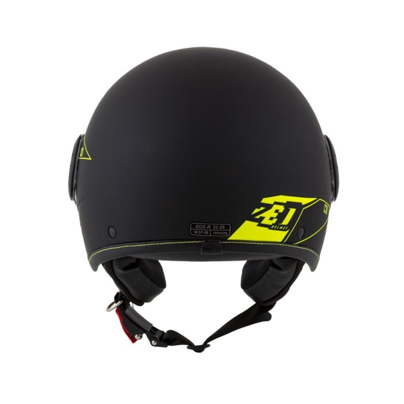 Otevřená přilba na motorku ZED C30 černo-fluo žlutá matná