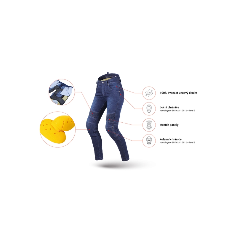 Moteriški džinsai Street Racer Spike II Slim fit CE blue