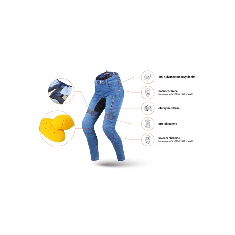 Moteriški džinsai Street Racer Stretch II Slim fit CE blue