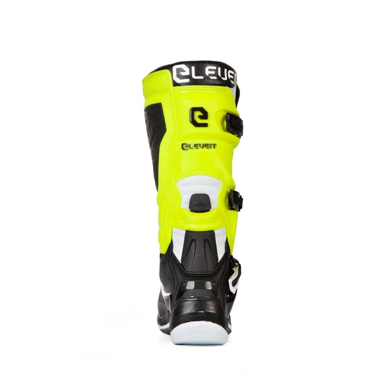 "Eleveit X-Legend" juodai-fluo geltonai-balti motociklininko batai išpardavimas