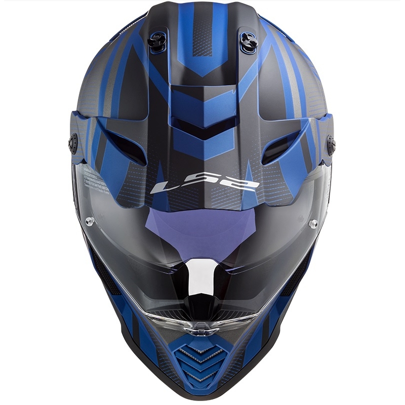 Enduro přilba LS2 MX436 Pioneer EVO Master černo-stříbrno-modrá