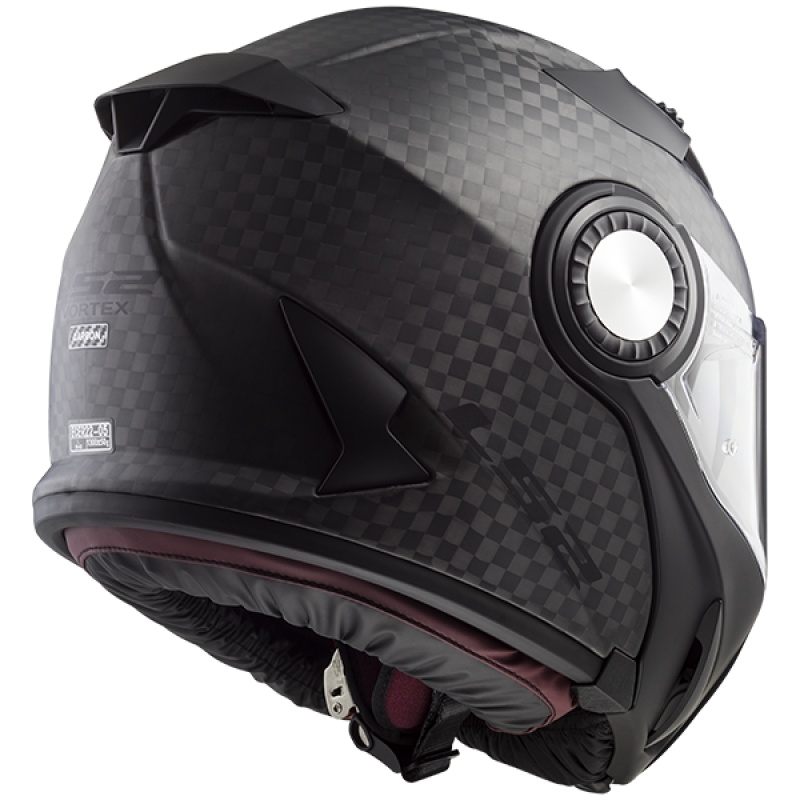 Vyklápěcí přilba na motorku LS2 FF313 Vortex Solid Carbon - II. jakost