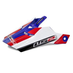 LS2 PEAK MX456 šalmo skydelis baltai mėlynas