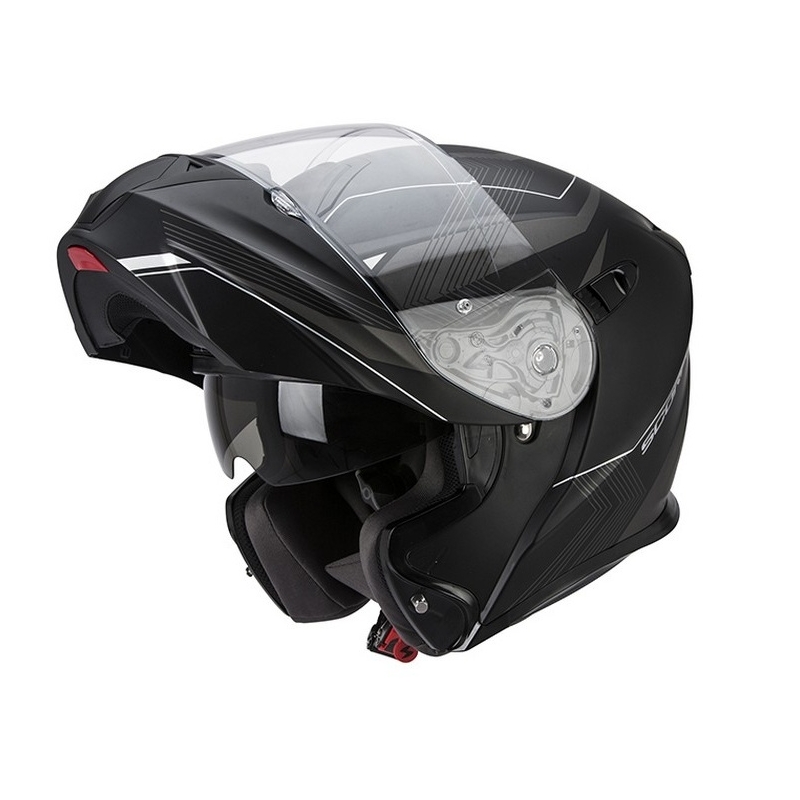 Moto přilba vyklopná Scorpion EXO-920 GEM černo-stříbrná výprodej