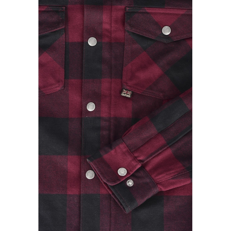 Košile na motorku Oxford Kickback 2.0 červeno-černá výprodej
