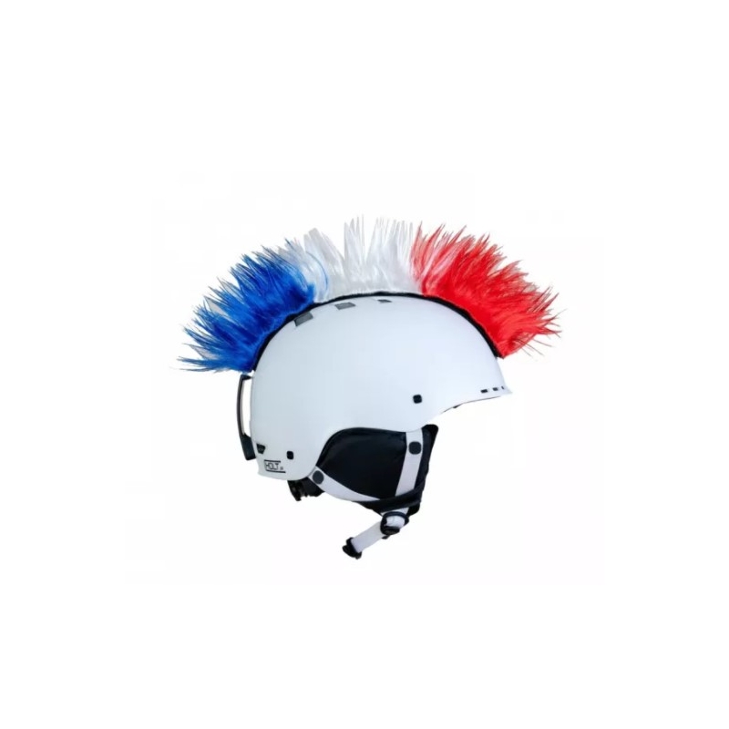 "Mohawk" mėlyna-balta-raudona šalmo kepurė