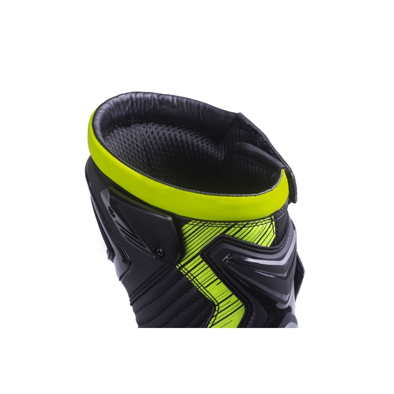 Street Racer Grid Black-Fluo Yellow motociklininkų batai