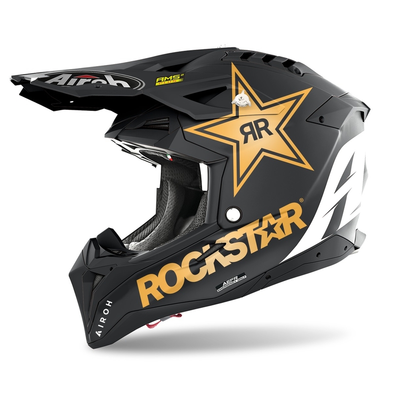 Motokrosová přilba Airoh Aviator 3.0 Rockstar 2022 černá matná výprodej