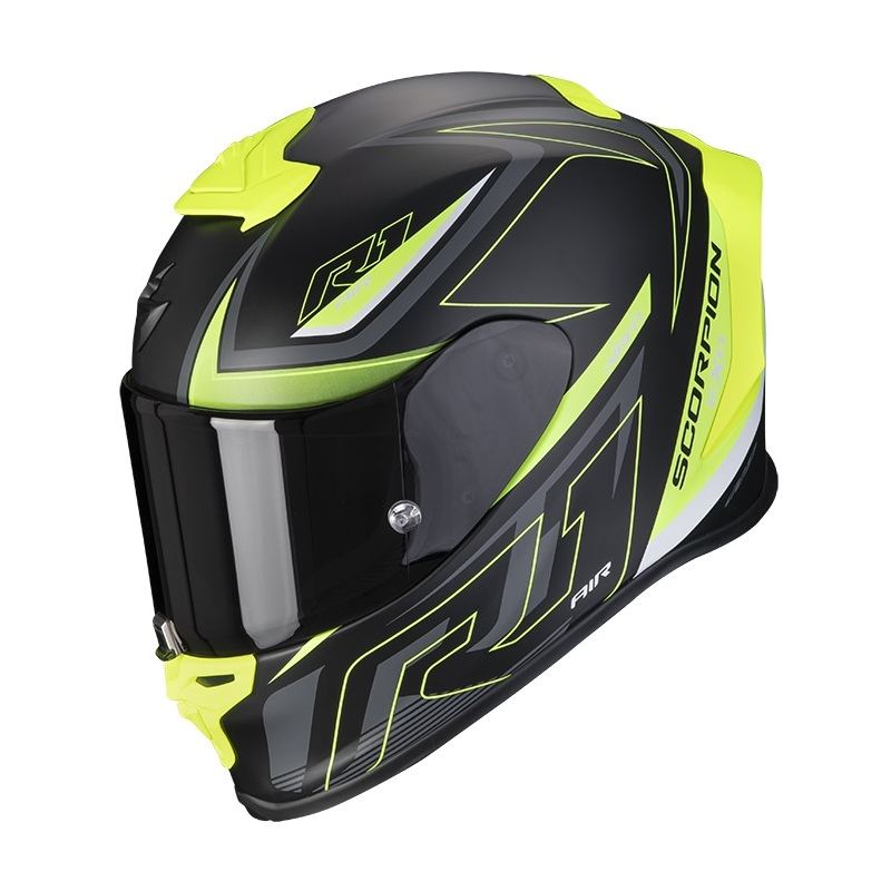Integrální přilba na motorku Scorpion EXO-R1 Air Gaz černo-fluo žlutá