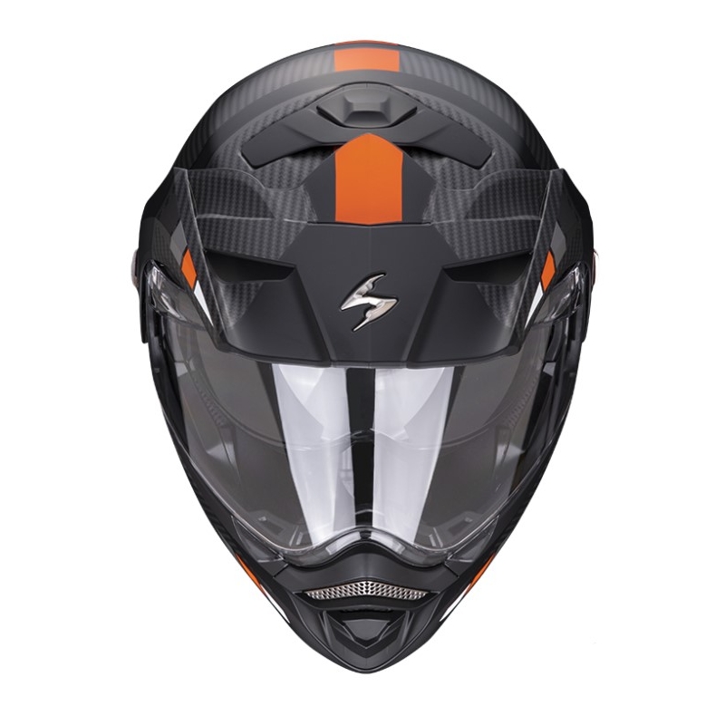 Přilba na motorku SCORPION ADX-2 CAMINO černo-stříbrno-oranžová výprodej