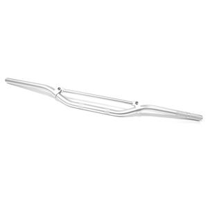 Kryžius/enduro motociklo vairas su trapecija sidabro spalvos