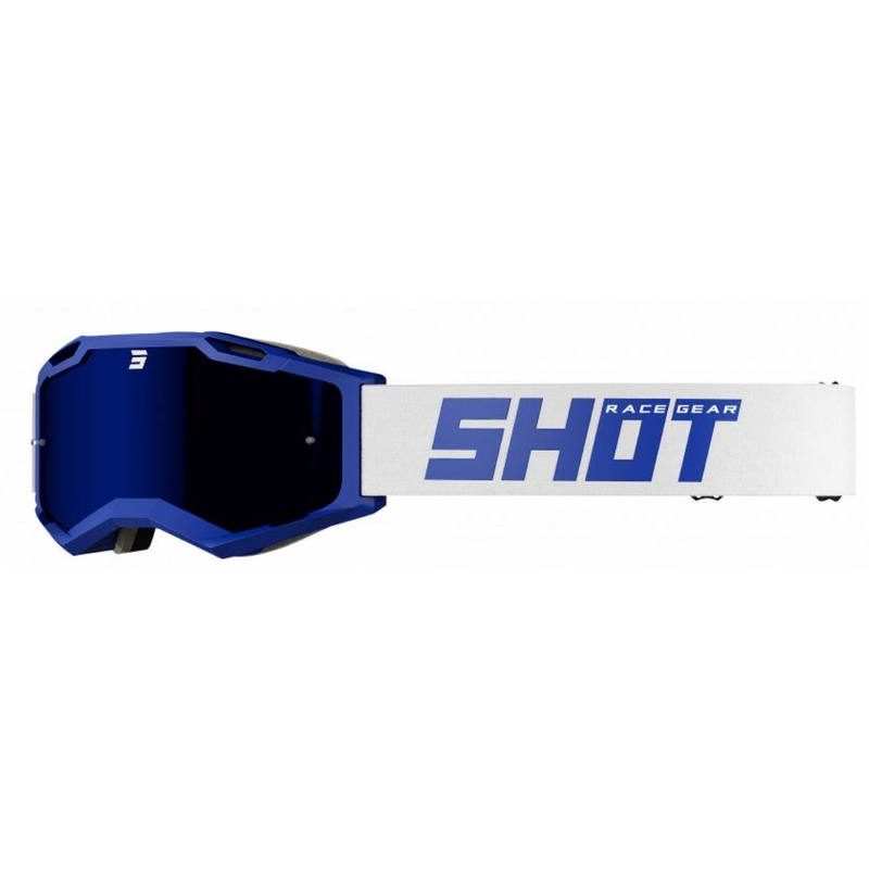 Motokroso akiniai Shot Iris 2.0 Solid white-blue