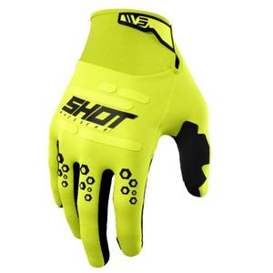 Motokroso pirštinės Shot Vision fluo yellow išpardavimas