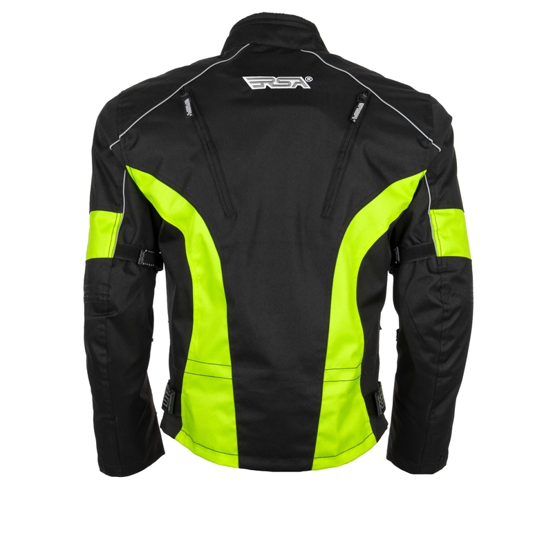 Bunda na moto RSA ST-01 černo-fluo žlutá - II. jakost