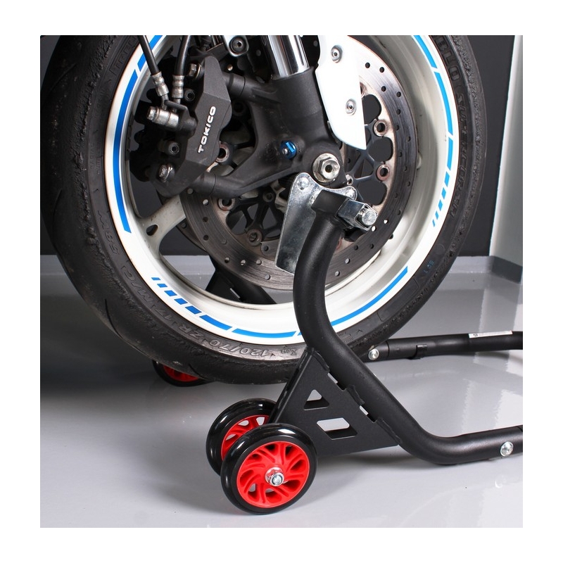 Priekinis motociklo stovas su ratukais R-TOOL EVO