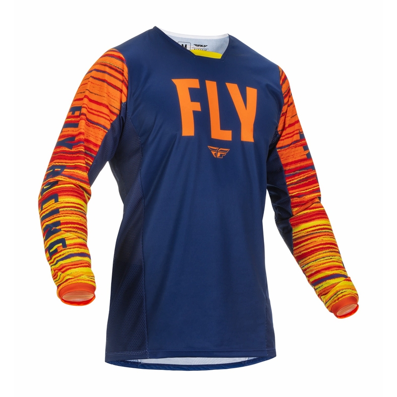 Motokrosový dres FLY Racing Kinetic Wawe 2022 modro-oranžový