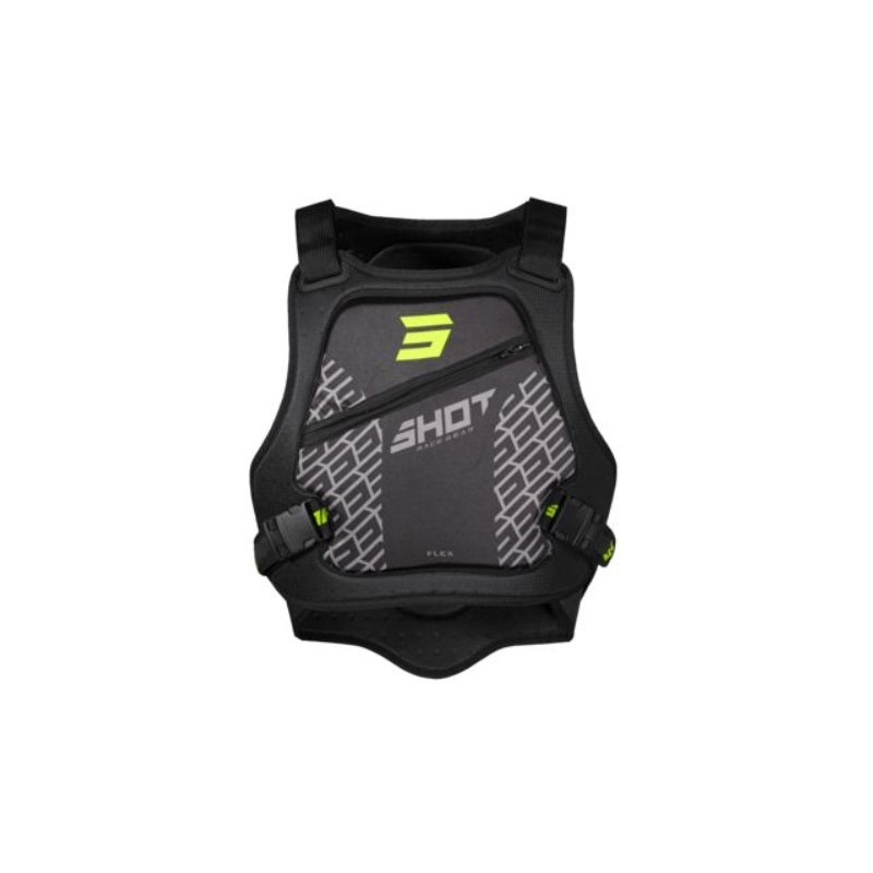 Dětská ochranná vesta Shot Armor černo-fluo žlutá výprodej