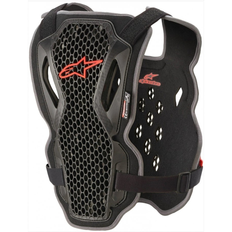 Alpinestars Bionic Action krūtinės apsauga juoda ir raudona