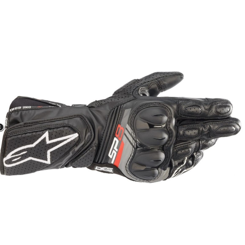 Alpinestars SP-8 motociklininko pirštinės juodos