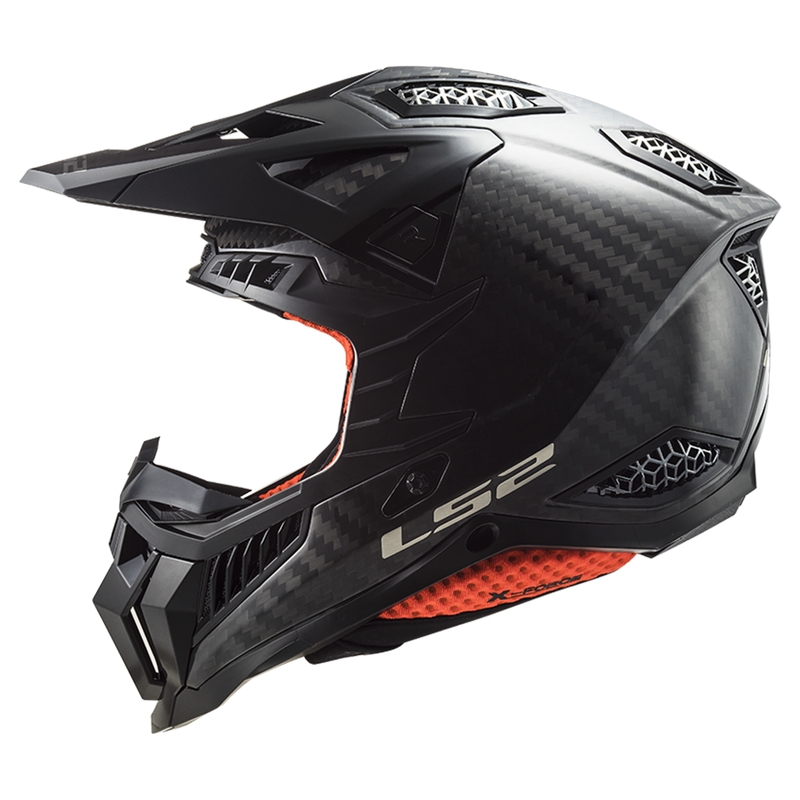 Motokroso šalmas LS2 MX703 X-Force Solid Carbon juodas