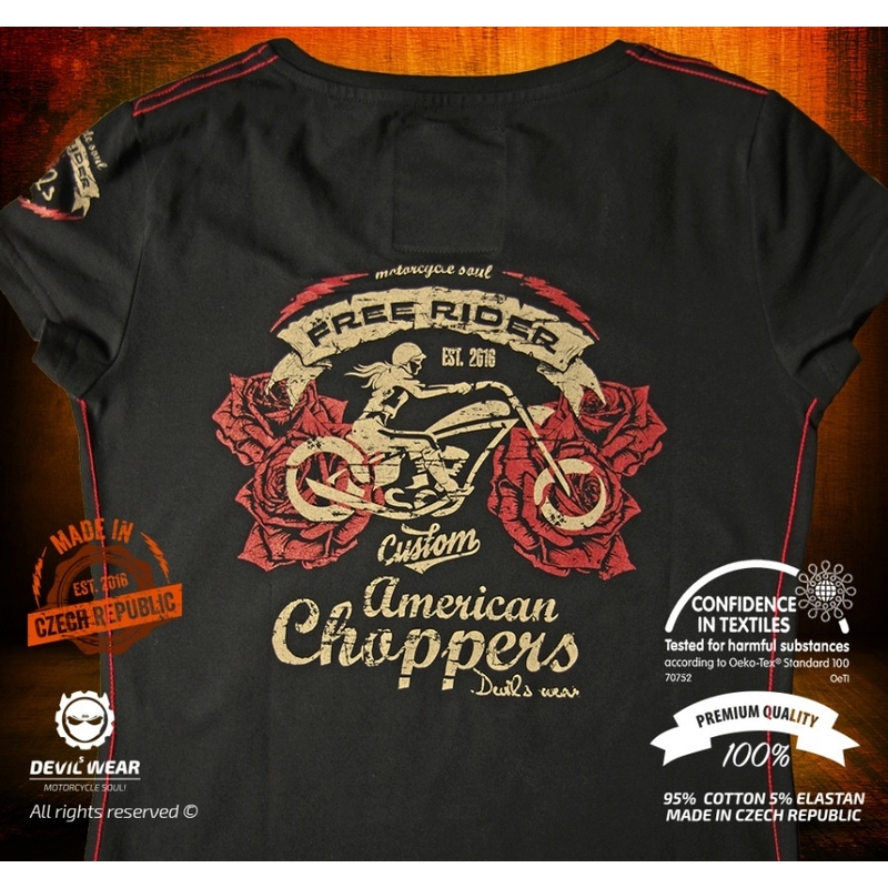 Dámské triko Devils Wear - Free Rider American Choppers