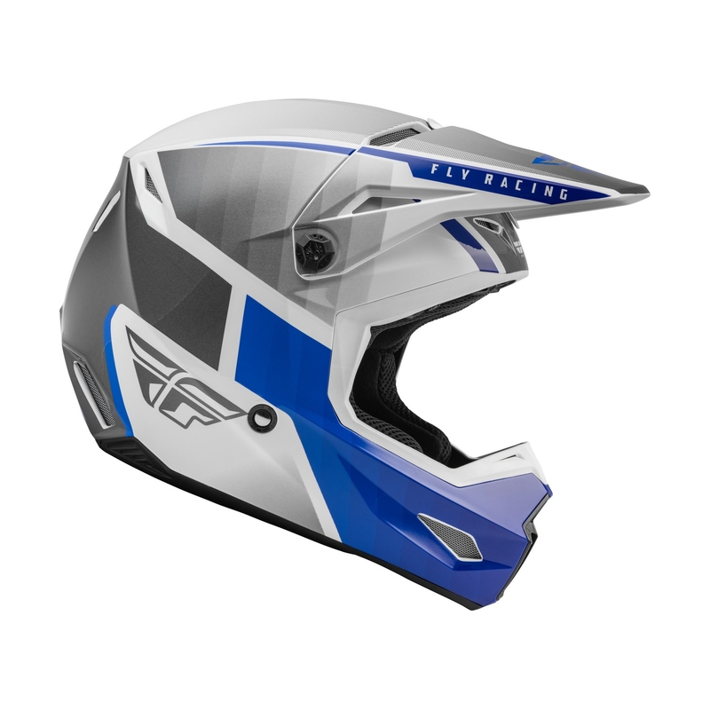 Motokrosová přilba FLY Racing Kinetic Drift modro-šedo-bílá
