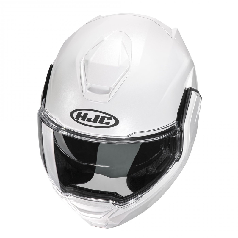 HJC I100 Solid pearl white apverčiamas motociklininko šalmas