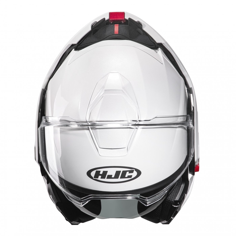 HJC I100 Solid pearl white apverčiamas motociklininko šalmas