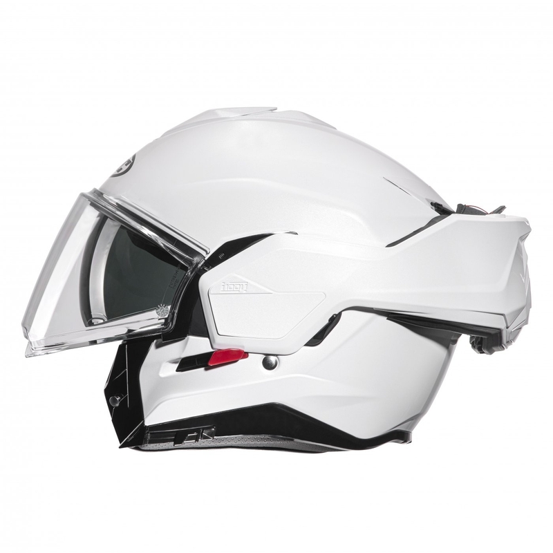 HJC I100 Solid pearl white apverčiamas motociklininko šalmas