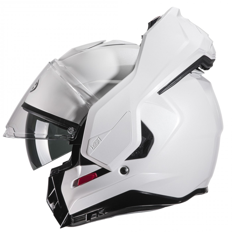 HJC I100 Solid pearl white apverčiamas motociklininko šalmas