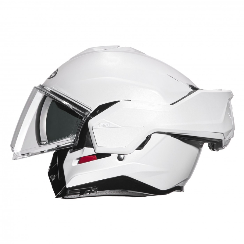HJC I100 Solid pearl white apverčiamas motociklininko šalmas