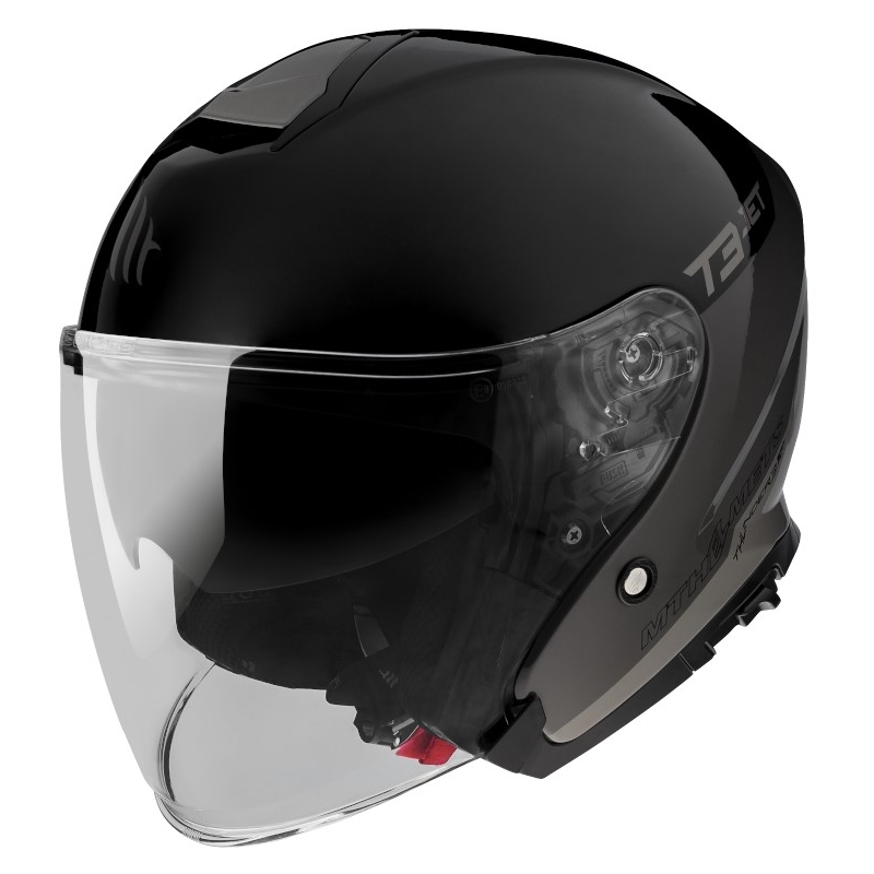 Otevřená přilba na motorku MT OF504SV Thunder 3 SV Jet Xpert C2 černo-šedá