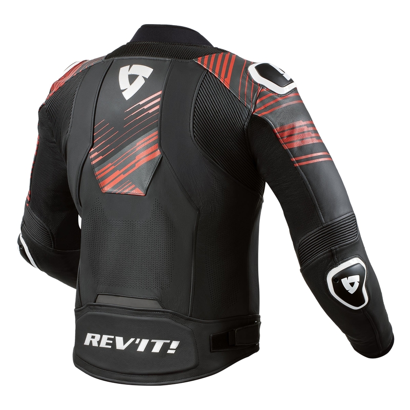 "Revit Apex" juoda-fluo raudona motociklininko striukė išpardavimas