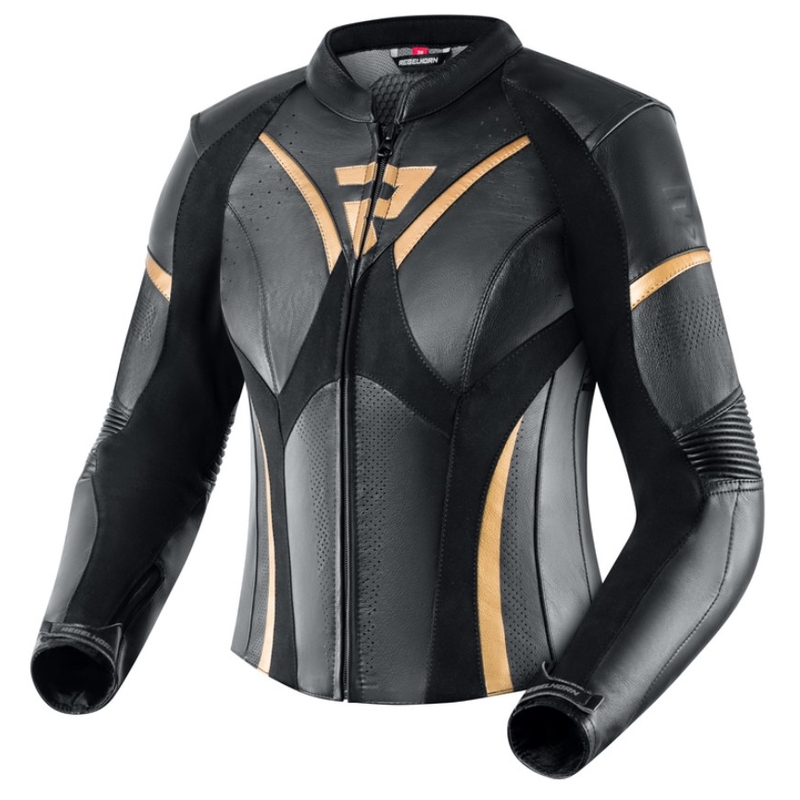 Moteriška motociklininko striukė Rebelhorn Rebel Black and Gold