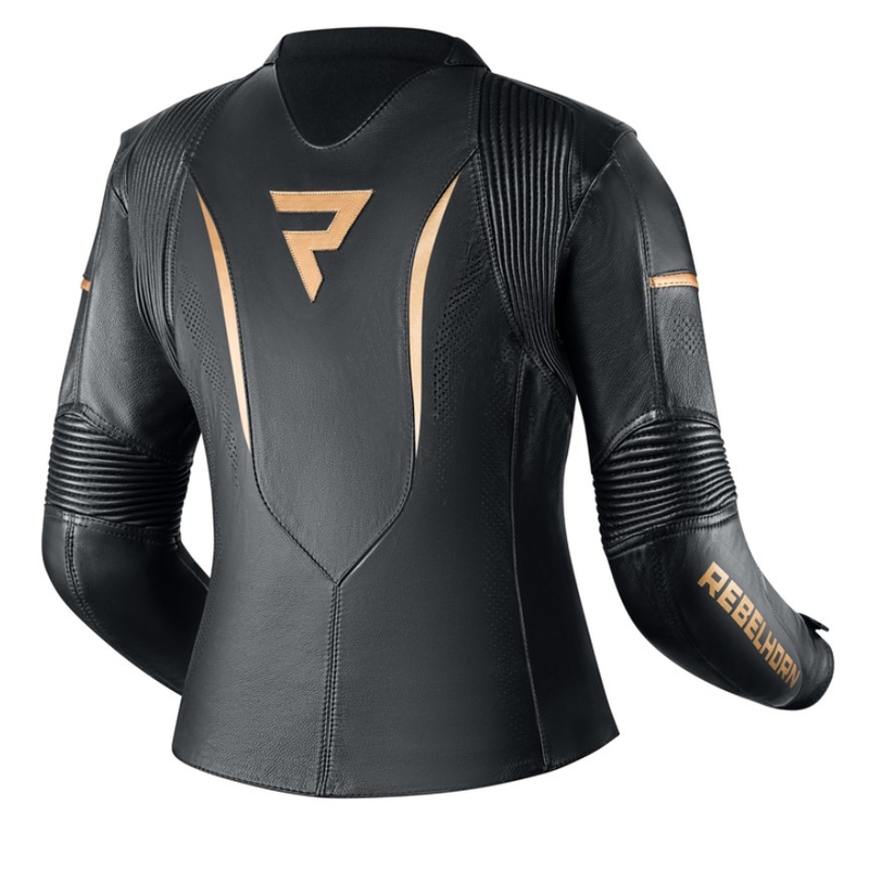 Moteriška motociklininko striukė Rebelhorn Rebel Black and Gold
