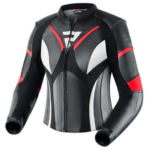 Moteriška motociklininko striukė Rebelhorn Rebel Black-White-Fluo Red