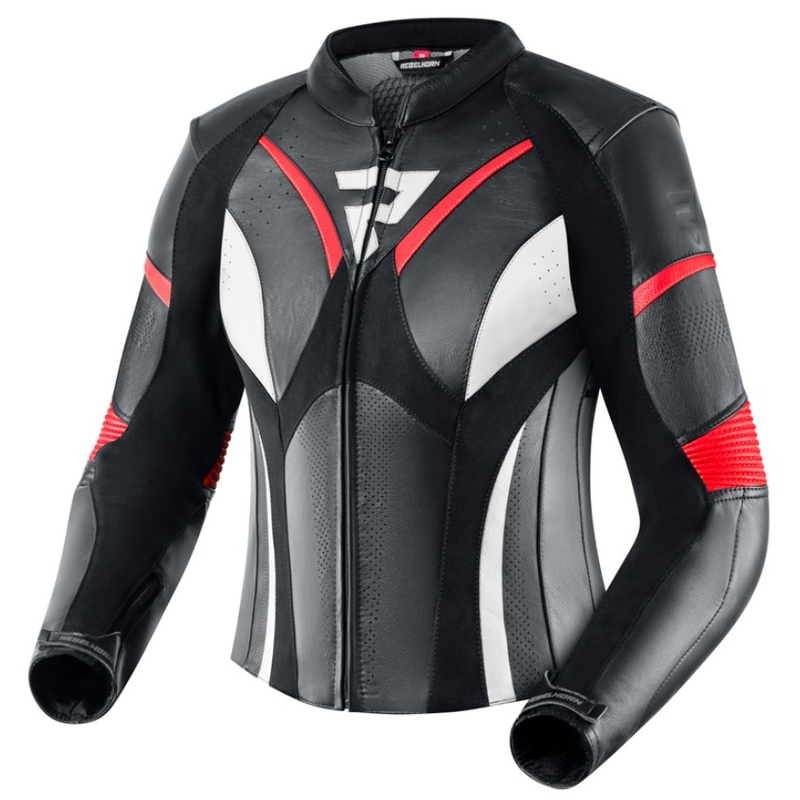 Moteriška motociklininko striukė Rebelhorn Rebel Black-White-Fluo Red