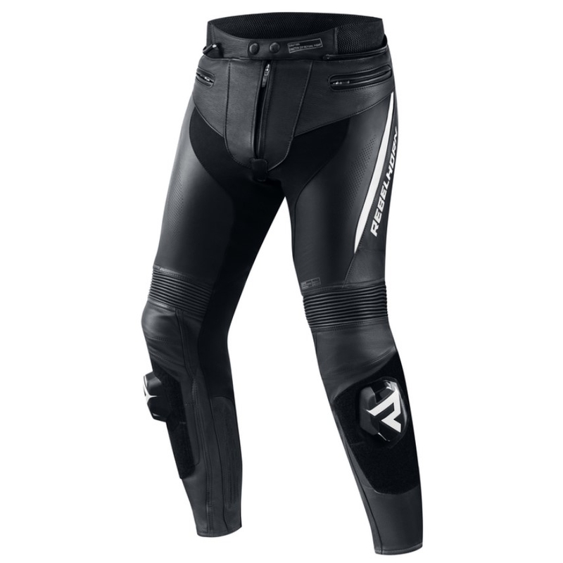 Rebelhorn Fighter Juodai baltos motociklininko kelnės išpardavimas