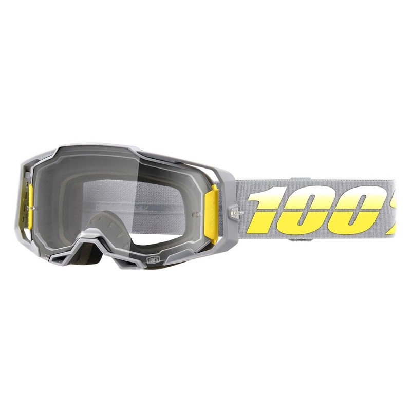 Motokrosové brýle 100% ARMEGA Complex žluto-šedé (čiré plexi)