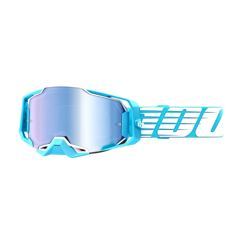 Motokroso akiniai 100% ARMEGA Oversized Sky turquoise (blue plexi)