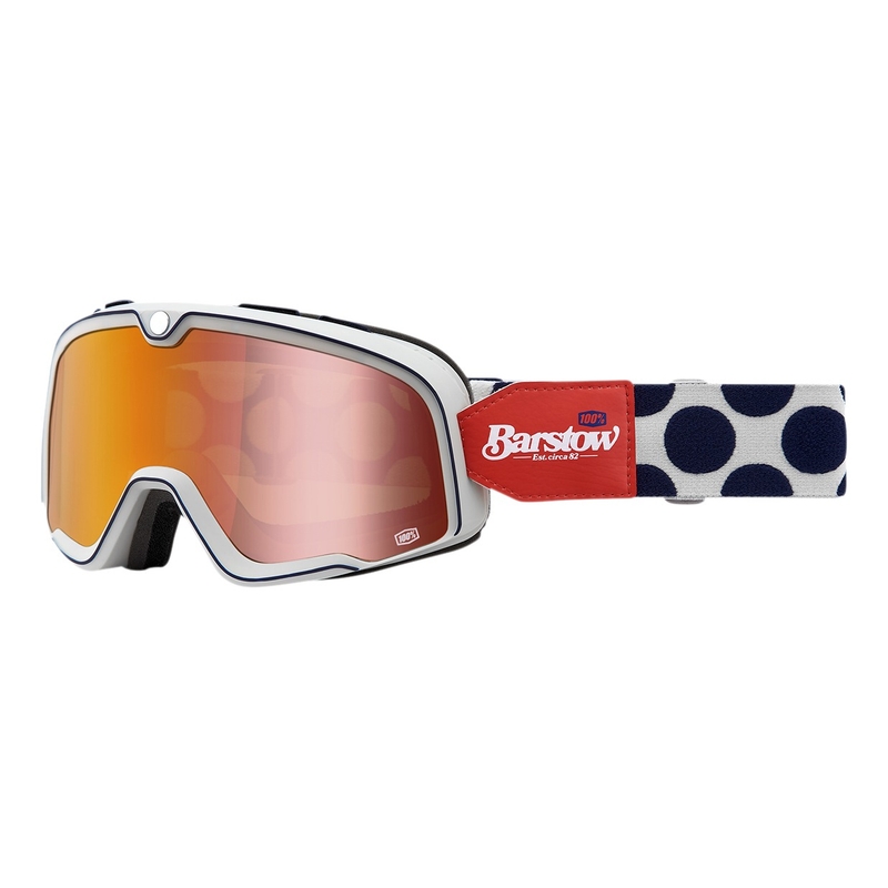 Akiniai 100% BARSTOW Hayworth red-blue-white (raudoni plexi)