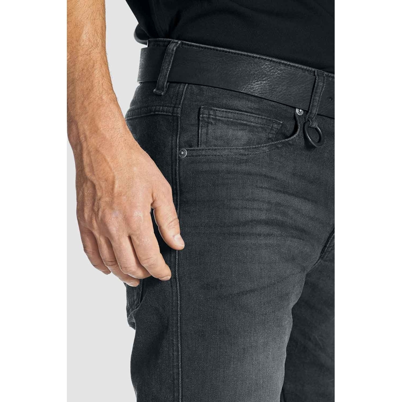 Motociklininko džinsai PANDO MOTO Robby Slim black išpardavimas
